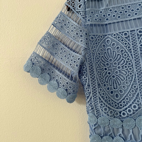 MAJE
Loseray Embroidered-lace Top In Blue Size 2 - Picture 12 of 16